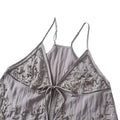 Sexy Sequined Women's Sling Top Irregular Hem Pleated V-neck Sleeveless Backless Vest 2026 Summer Lady Beach Chic Camisole