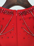 Sparkling Luxury Diamond Tassels Beads Long Sleeved Slim Maxi Dress Women'S Elegant Celebrity Evening Party Wedding Gowns
