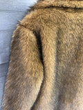Luxury Patchwork Imitation Fur Mid Length Coat for Women Lapel Long Sleeve Spliced Pocket Loose Winter Coats Female