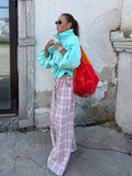 Solid Waist Drawstring Cinched Jacket Women's Satin Pleated Stand Collar Long Sleeves Loose Coat Lady Fashion Daily Outwear New