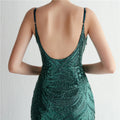 Women Strap Party Maxi Dress Sexy V Neck Evening Dress Celebrity Purple Sequin Dress Long Prom Formal Occasion  Dress