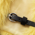 Furs Belt Buckle Crop Coat Women Valentine's Day Short Sleeve Sexy Hottie Midnight Birthday Party Banquet Shawl Tops