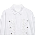 Fashion Women's Napoleon Shirts Loose Lapel Single Breasted Full Sleeve Female Blouses 2026 Summer Autumn Lady Chic Tops