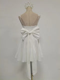 Sexy Hotsweet Mini Dress for Women Square Collar Sleeveless Slimming High Waist Spliced Bowknot Dresses Female New