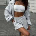 Solid Women Loose Pants Set Letter Print Off Shoulder Long Sleeve Sweatshirt Wide Leg Trousers Chic Casual Loungewear Suit 2026
