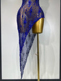 Sparkly Crystal Diamond Gold Sexy See-Through Sheath Dress Nightclub Performance Custome Stage Wear Birthday Evening Party Dress