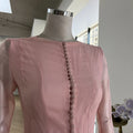 Elegant Design Flower Bud Buckle Long Sleeved Solid Color Slim Fit Short Dress For Women 2024 Spring Summer New Collection