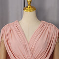 2026 Summer New Ruched Maxi Dress Women Draped Sleeveless V Neck Elegant Folds Dresses Formal Evening Party Gown