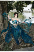 Hanfu Women's Fashion Waist Length Ru Skirt Tattered Sleeves Hanfu Dunhuang Exotic Style Han Elements Improve National Style