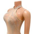 Sexy Skinny Women Dress Mesh Shiny Rhinestone See Through Coquette Mini Bodycon Hot Girls Ball Gown Party Clubwear