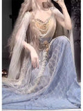 Exotic Charm The Western Princess Han Elements Goddess JSK Skirt Suit Dunhuang Flying Apsaras Hanfu Female Women Cos Cosplay