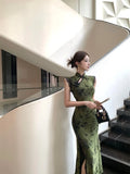 Olive Girl Red Embroidered Qipao for Garden Wedding 2026 Fairycore Photoshoot Everyday Wear S-XL XS-3XL Plus Size Hand Embroidered Romantic Garden Party Editorial Not Costume Qipao Cheongsam Chinese Dress Chinese Heritage Fashion Women