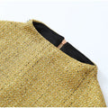 Women Gold Sparkle Capelet Top Elegant Shiny Tweed Shoulder Wrap Turtleneck Short Cloak 2026 Spring Lady Evening Party Outfit
