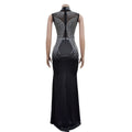 Luxury Woman Evening Party Dress Celebrities Outfits Gown Elegant Mesh Patchwork Rhinestone Birthday Dresses Clubwear
