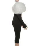 Furry Slash Neck Jumpsuit Woman Sexy Hollow Patchwork Full Sleeve Backless Skinny Hottie Street Autumn New Overalls