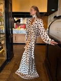 Polka Dot Polka Dot Skirt 2 Piece Set Women Elegant Scarf  Long Sleeve Shirts Suit 2026 Spring Lady Fashion Commute Outwear New