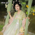 Olive Girl Hanfu Dress 2026 S-XL XS-3XL Plus Size Ren Faire Dress Hanfu Chinese Dress Traditional Chinese Clothing Chinese Heritage Fashion Women