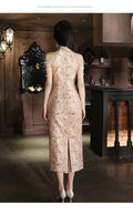 New Chinese Style Dress Halter Beads Qipao Sexy Evening Banquet Gown Women Sleeveless Robe De Soiree Bride Wedding Vestidos