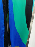 Printing Two Piece Set for Women Lapel Long Sleeve Short Shirt Mid Waist Satin Wide Leg Pant Fashion Suit Female