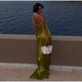 Ladies Strapless Fringe Maxi Gown Tiered Asymmetrical Sleeveless Slim Robe Summer Beach Club Cocktail 2026 New Chic Hot Vestidos
