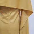 Fashion Temperament Maxi Dress For Women O Neck Spliced Shawl Sleeveless High Waist Sleeveless Evening Dress Female