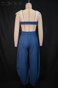 Street Women Set Striped Strapless Bow Crop Top and Long Pants 2026 Spring Party Vacation Sexy Two 2 Piece Set Outfits