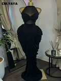 Women Sleeveless Patchwork Ruched Stacked Lace Up Smock Maxi Long Dress Vacation Trendy Party Birthday Dresses Vestidos