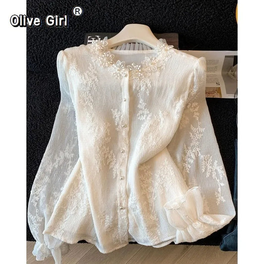 Olive Girl Red Embroidered Embroidered Top Ren Faire Season 2026 Garden Wedding Fairycore Photoshoot Everyday Wear Ethereal Romantic S-XL XS-3XL Plus Size East Asian Traditional Outfit Chinese Heritage Fashion Women Costume Alternative Authentic