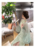 Olive Girl Romantic Qipao for Garden Wedding 2026 Fairycore Photoshoot Everyday Wear S-XL XS-3XL Plus Size Romantic Garden Party Editorial Not Costume Qipao Cheongsam Chinese Dress Chinese Heritage Fashion Women