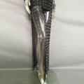 Womens Pearl Dress Mesh Sparkly Rhinestone Dress Cover Up Sexy Sheer Coverups for Swimwear Bikini Bathing Suit Beachwear