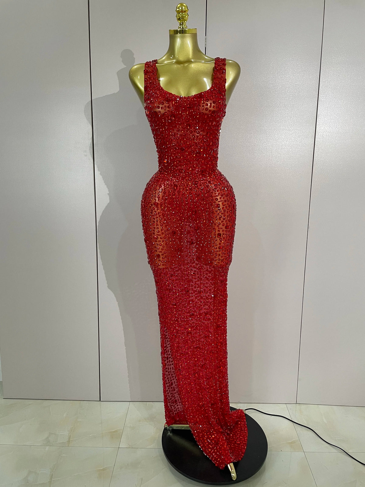 Women Luxury Sparkle Diamonds Mesh See Through Maxi Dress Evening Party Birthday Wedding Guest Gown NightClub Bar Stage Costumes