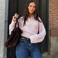 Women Half Zip Mock Neck Cropped Pullover Sweater Cable Knit Textured Waist-Cinching Street Y2K Autumn Winter Knitted Top