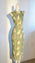Olive Girl Green Romantic Qipao Fairycore 2026 Everyday Wear S-XXL XS-3XL Plus Size Romantic Garden Party Editorial Not Costume Qipao Cheongsam Chinese Dress Chinese Heritage Fashion Women