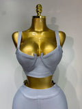 Women Sexy Bandage Crop Top Pant Set Evening Party Club Luxury Birthday High Street Fashion Elegant Luxury Birthday Outfit
