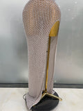 Luxurious Full Rhinestones Mesh Transparent Long Dress Women Birthday Celebrate Evening Prom Dress Party Club Stage Costume