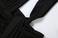 Knot Decoration Playsuit Women Halter Bandage Backless Tassel Folds Deep v-Neck Seeveless Elasticity Sexy Romper