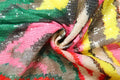 Sequin Patchwork Sling Dress Woman Colorful Print Low-Neck Backless Skinny Peach Hip Evening Party Sexy Mini Bodycon