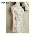 Olive Girl Red Embroidered Qipao for Garden Wedding 2026 Fairycore Photoshoot Everyday Wear S-XXL XS-3XL Plus Size Embroidered Dramatic Silhouette Romantic Garden Party Editorial Not Costume Qipao Cheongsam Chinese Dress Chinese Heritage Fashion Women
