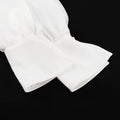 Solid Spliced Button Loose Shirts for Women Lapel Long Sleeve Temperament Minimalist Shirts Female Fashion