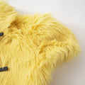 Furs Belt Buckle Crop Coat Women Valentine's Day Short Sleeve Sexy Hottie Midnight Birthday Party Banquet Shawl Tops