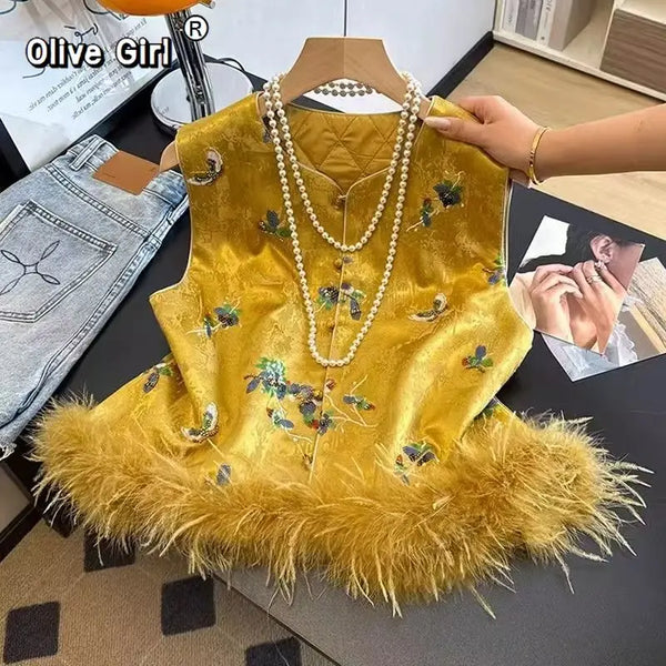Olive Girl Red Dramatic Embroidered Jacket for Ren Faire 2026 Garden Wedding Fairycore Photoshoot Everyday Wear M-XXL XS-3XL Plus Size Dramatic Silhouette Romantic Cottagecore Garden Party Editorial Not Costume Chinese Heritage Fashion Women