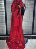 Women Sexy One Shoulder Shining Rhinestones High Split Floor-length Gowns Dress Evening Party Celebrate Red Carpet Wear