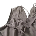 Sexy Sequined Women's Sling Top Irregular Hem Pleated V-neck Sleeveless Backless Vest 2026 Summer Lady Beach Chic Camisole