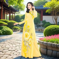 Olive Girl Green Flowing Sleeve Qipao for Ren Faire 2026 Garden Wedding Fairycore Photoshoot Everyday Wear M-XXXL XS-3XL Plus Size Flowing Sleeve Romantic Garden Party Editorial Not Costume Qipao Cheongsam Chinese Dress Chinese Heritage Fashion Women