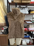 High Neck Animal Deer Print Faux Fur Vest Female Sleeveless Asymmetrical Hem Cape Coat Casual Fashion Women's Outfits 2026 New