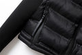 Women's stand-up collar pressure glue zipper Black splicing space cotton jacket jacket for women