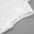 Romantic Dates White Dot Print Tank Top for Women Bow Neck Sleeveless Back Slit Design Slimming for Office Commute