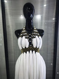 Women Sexy Hollow Out Backless Mesh Long Dress Celebrate Eveing Birthday Party Nightclub Bar Celebrity Stage Performance Costume