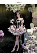 Olivegirl Sweet Lace Dress Lolita Pink Cute Girl Spring High-end Women Summer Birthday Party Elegant Princess Lolita Dresses