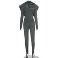 Furry Deep V-Neck Jumpsuits Woman Hipster Patchwork Trend Sexy Stretch Fitness Club Activity Luxury Midnight Overalls
